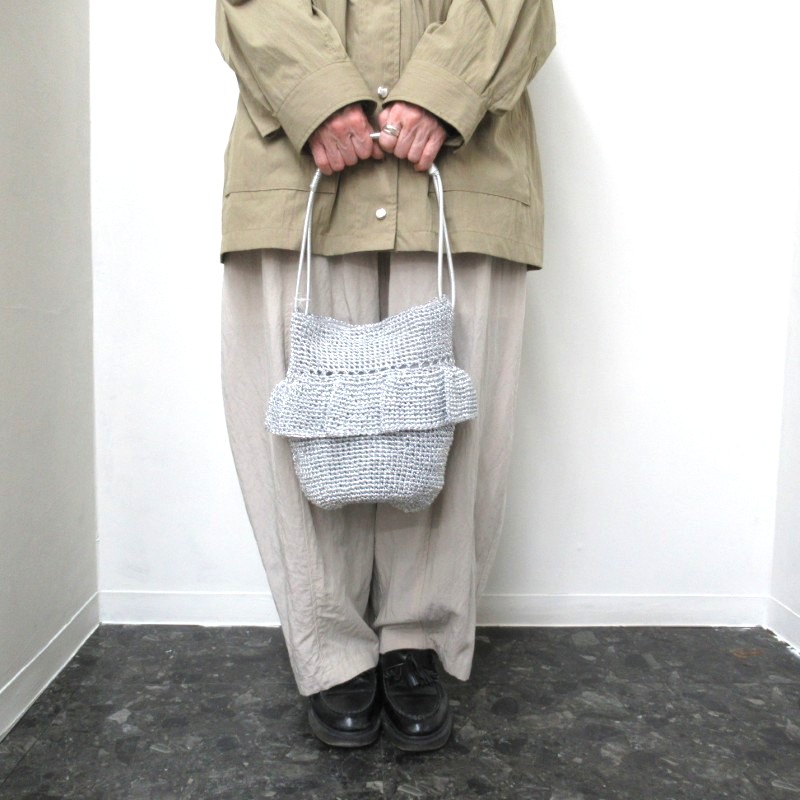 MID GIRL APPLIY メタリックヤーン フリルショルダー /SV#95